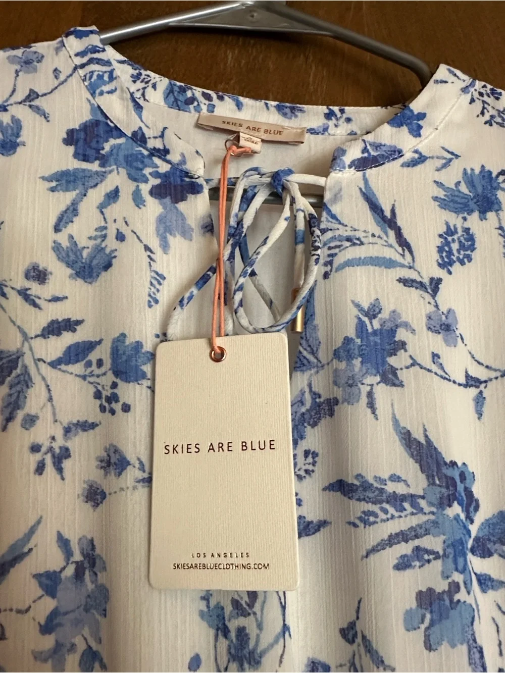 Skies Are Blue French blue floral maxi dress - Picture 2 of 4